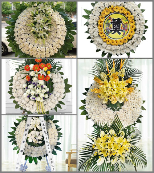 广东梅州市蕉岭县长潭镇高陂村花圈速递